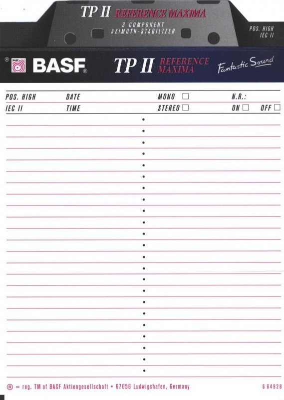 Compact Cassette: EMTEC BASF - TP II 60