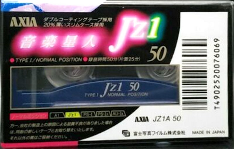 Compact Cassette AXIA J`z 1 50 "JZ1A 50" Type I Normal 1992 Japan