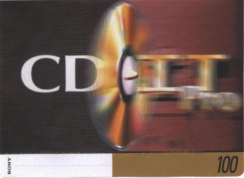 Compact Cassette Sony CD-IT PRO 100 "C-100CDP2A" Type II Chrome 1995 North America