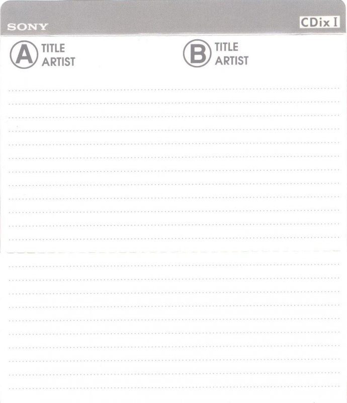Compact Cassette Sony CDix I 46 "C-46CDX1" Type I Normal 1991 Japan
