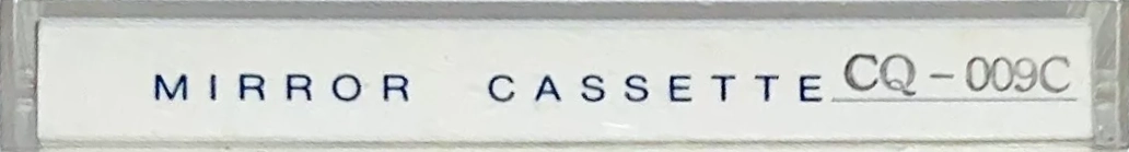 Compact Cassette Sony "CQ-009C MIRROR CASSETTE" Test Cassette Japan