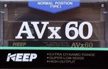 Compact Cassette KEEP AVX 60 Type I Normal 1985 Japan