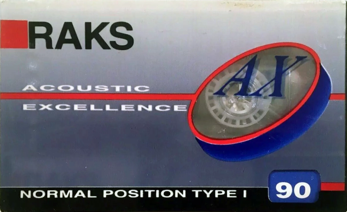 Compact Cassette RAKS AX 90 Type I Normal 1993 Europe