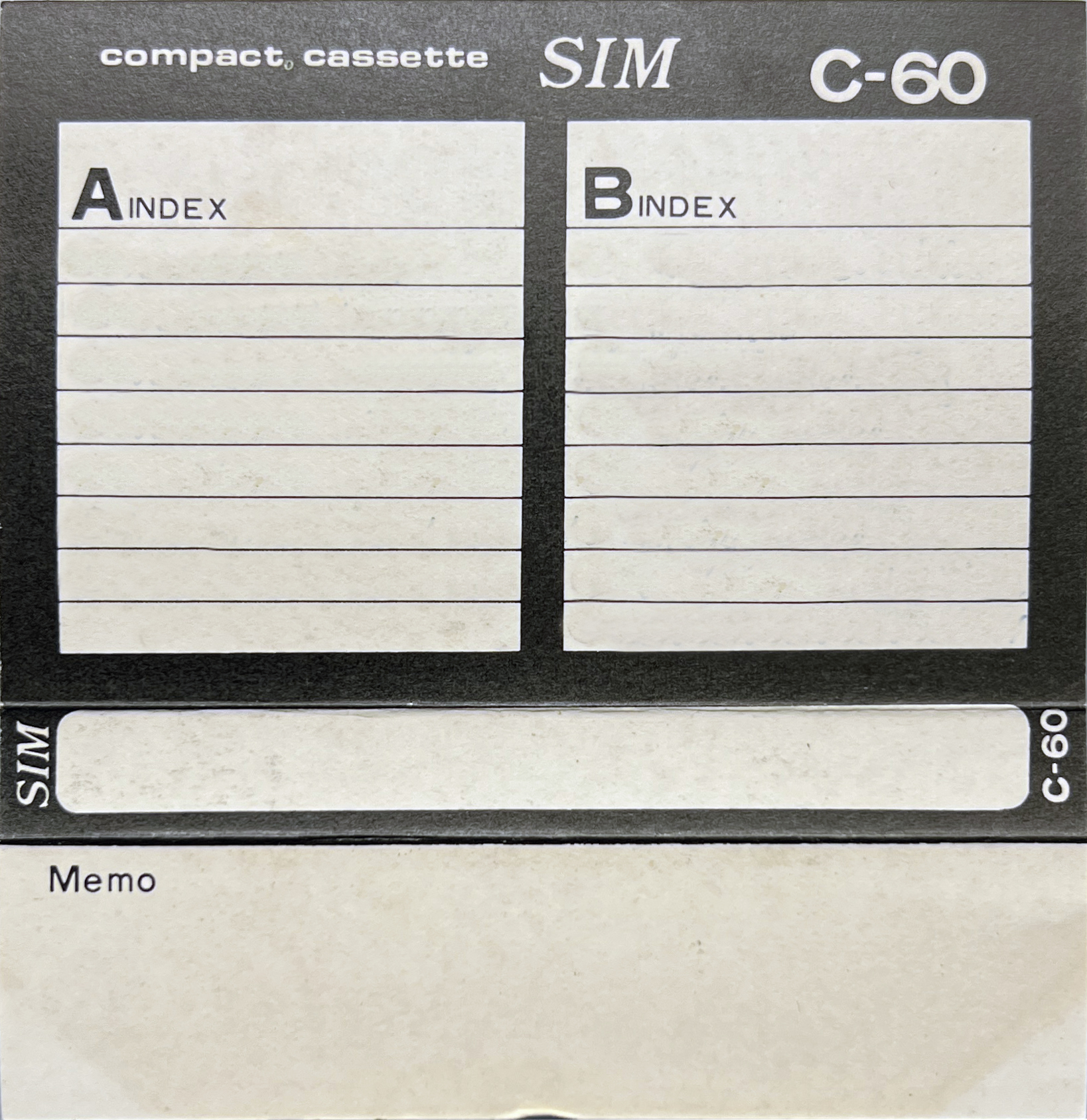 Compact Cassette Sim 60 "High Energy" Type I Normal 1978 Hong Kong