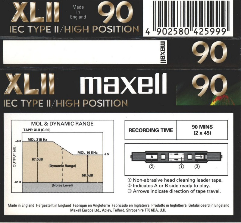 Compact Cassette: Maxell / Hitachi Maxell - XLII 90