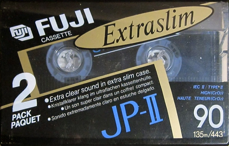 2 pack Fuji JP-II 90 Type II Chrome 1990 Europe