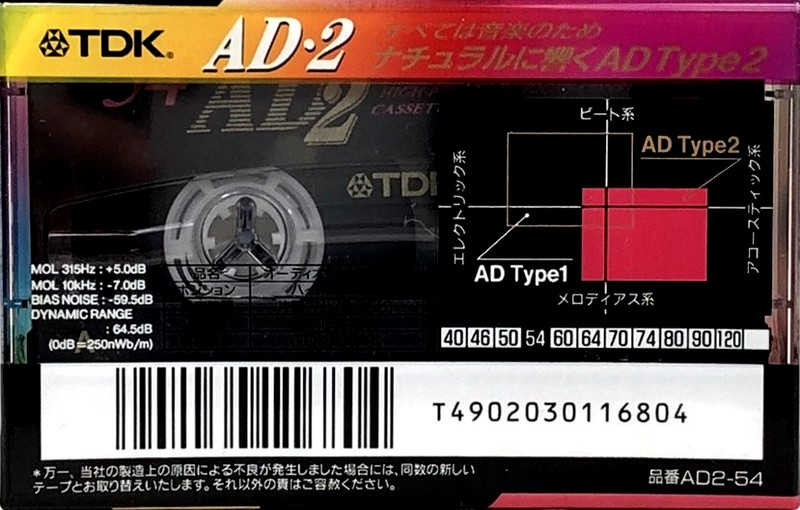 Compact Cassette: TDK  - AD2 54