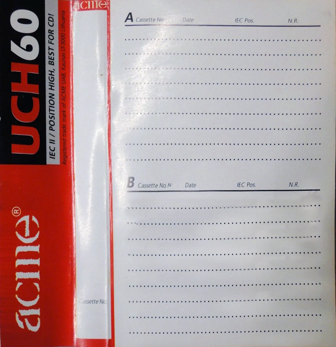 Compact Cassette Acme UCH 60 Type II Chrome 1997 Europe