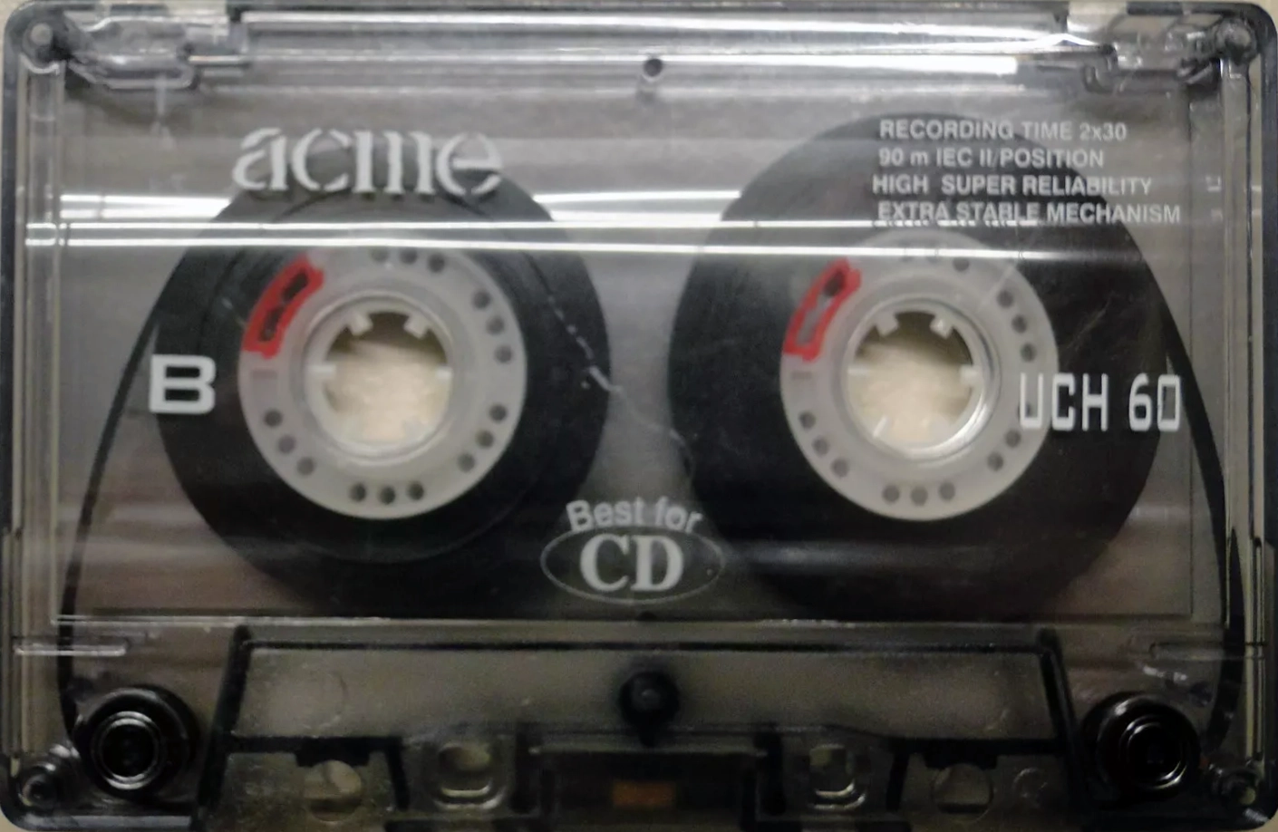 Compact Cassette Acme UCH 60 Type II Chrome 1997 Europe