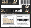 Compact Cassette Maxell XLII 46 Type II Chrome 1998 Europe