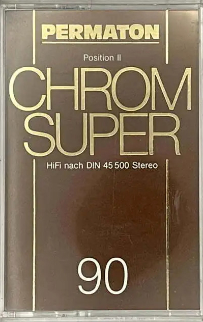 Compact Cassette Permaton Chrom Super 90 Type II Chrome 1978 Europe