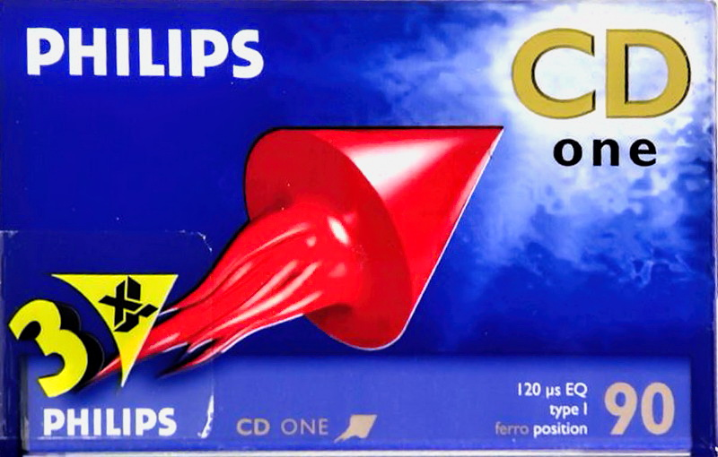 3 pack Philips CD One 90 Type I Normal 1998 Europe