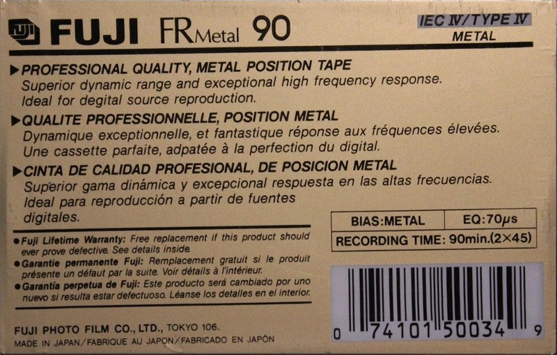 Compact Cassette: FUJI Fuji - FR Metal 90