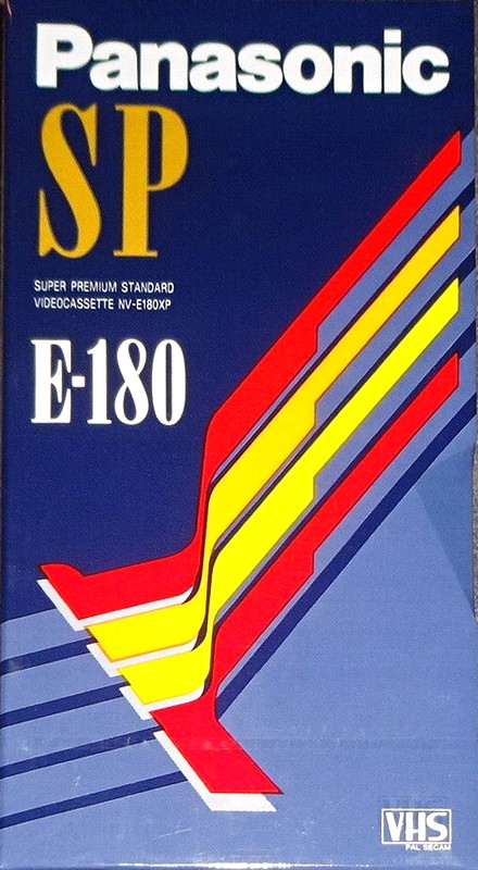 VHS, Video Home System Panasonic SP 180 "NV-E180SP" Type I Normal 1993 Europe