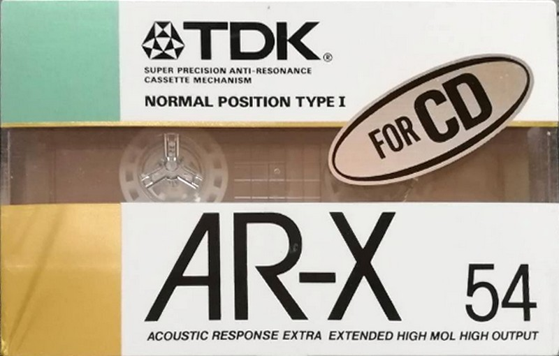 2 pack TDK AR-X 54 "AR-X54X2G" Type I Normal 1987 Japan