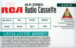 Compact Cassette RCA 60 Type I Normal 2001 USA