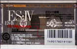 Compact Cassette Sony ES-IV 50 "C-50ES4" Type IV Metal 1992 Japan