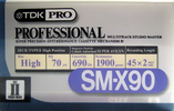 Compact Cassette TDK PRO SM-X 90 "SM-X90" Type II Chrome 1997 North America