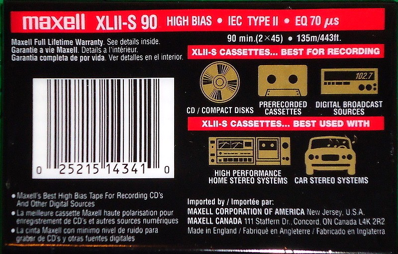 Compact Cassette: Maxell / Hitachi Maxell - XLII-S 90