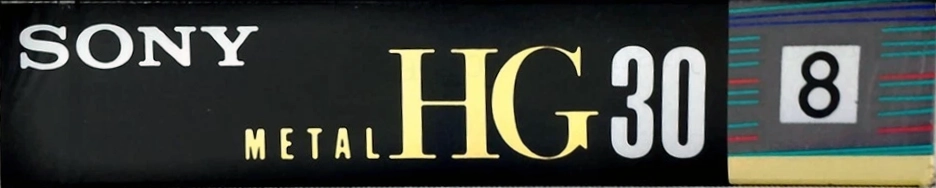 Video8, Hi8, Digital8 Sony HG 30 "P6-30HG" Type IV Metal 1991 Japan