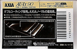 Compact Cassette AXIA AU-Ix 90 "AU-1X 90" Type I Normal 1991 Japan