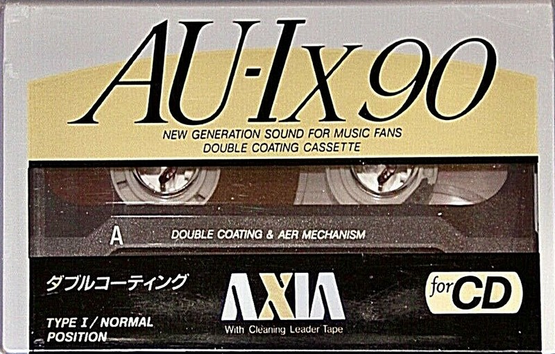 Compact Cassette AXIA AU-Ix 90 "AU-1X 90" Type I Normal 1991 Japan
