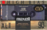 Compact Cassette Maxell XLII 90 Type II Chrome 1992 North America