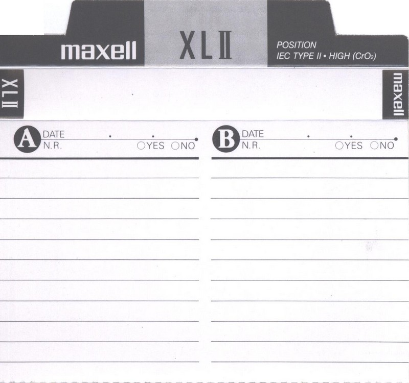 Compact Cassette Maxell XLII 90 Type II Chrome 1992 North America