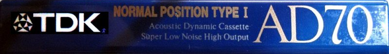 Compact Cassette TDK AD 70 "AD-70A" Type I Normal 1992 Japan