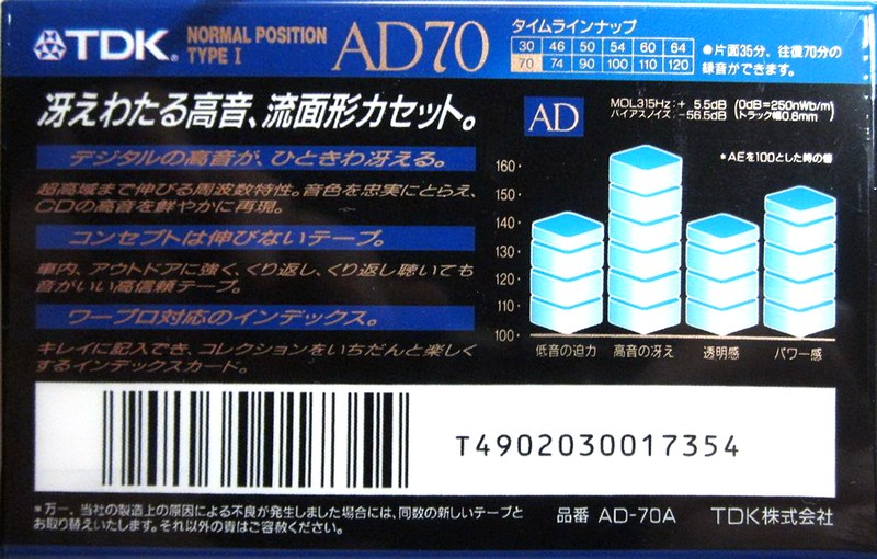 Compact Cassette: TDK  - AD 70