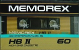 Compact Cassette Memorex HB II 60 Type II Chrome 1985 USA