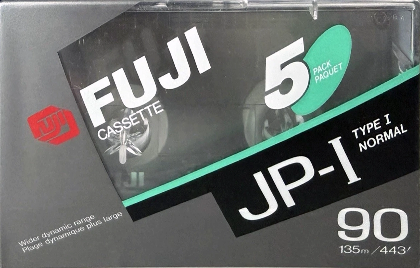 5 pack Fuji JP-I 90 Type I Normal 1989 Europe