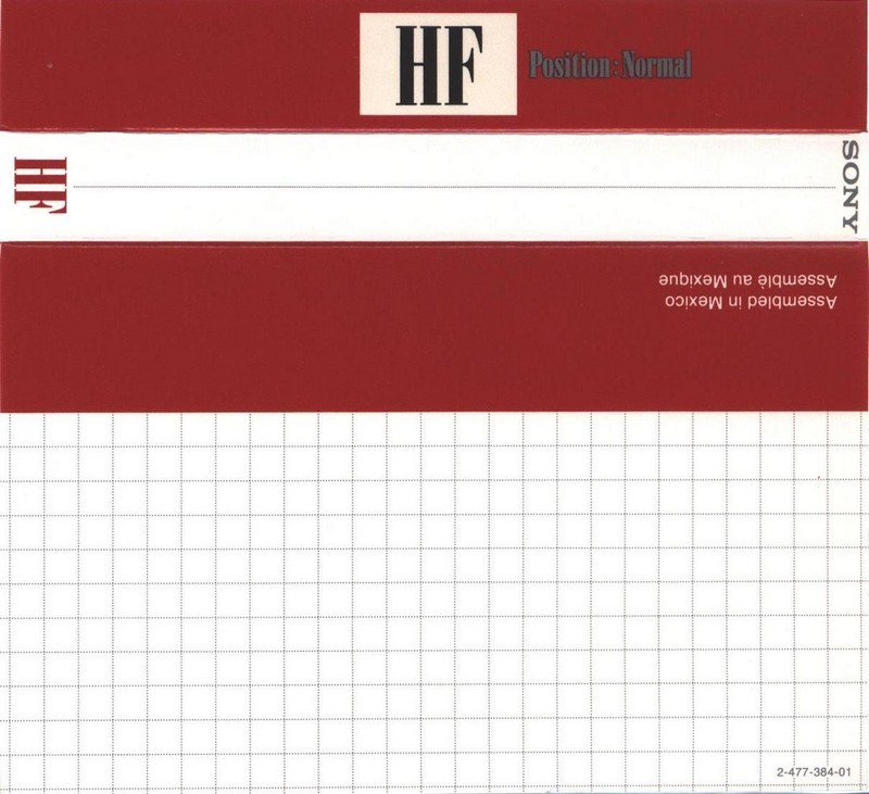 Compact Cassette Sony HF 90 Type I Normal 1992 Europe