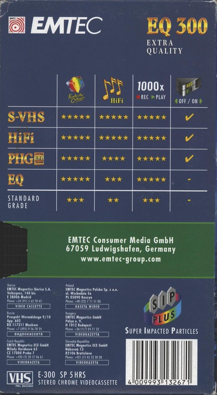 VHS, Video Home System: EMTEC Emtec - EQ 300