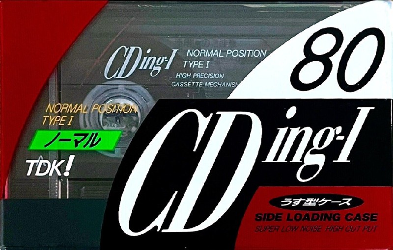 Compact Cassette TDK CDing 1 80 "CDING1-80R" Type I Normal 1992 Japan