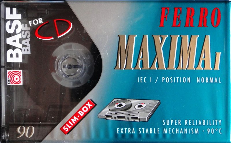 Compact Cassette BASF Ferro Maxima I 90 Type I Normal 1993 Europe
