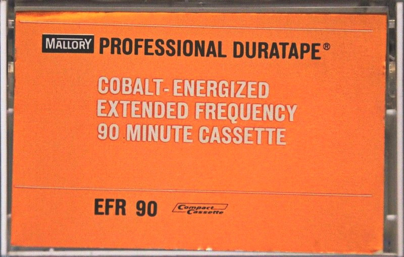 Compact Cassette Mallory EFR 90 "Professional" Type I Normal 1970 USA