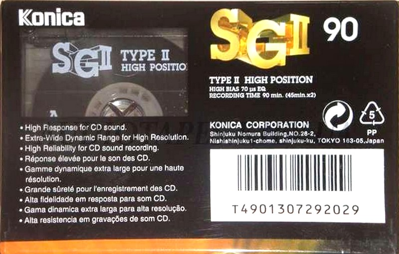 Compact Cassette:  Konica - SG II 90