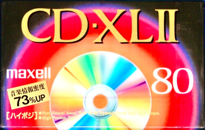 Compact Cassette Maxell CD-XL 80 "CDXL2-80" Type II Chrome 1992 Japan