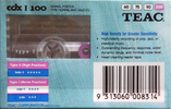 Compact Cassette Teac CDX I 100 Type I Normal 1990 Worldwide