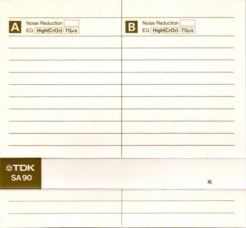 Compact Cassette TDK SA 90 Type II Chrome 1983 Europe