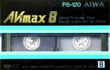 Video8, Hi8, Digital8 Aiwa AVimax 120 Type IV Metal 1985 North America