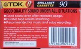 Compact Cassette TDK B 90 Type I Normal 1992 Thailand