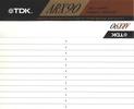Compact Cassette TDK AR-X 90 "AR-X90AS" Type I Normal 1991 Australia