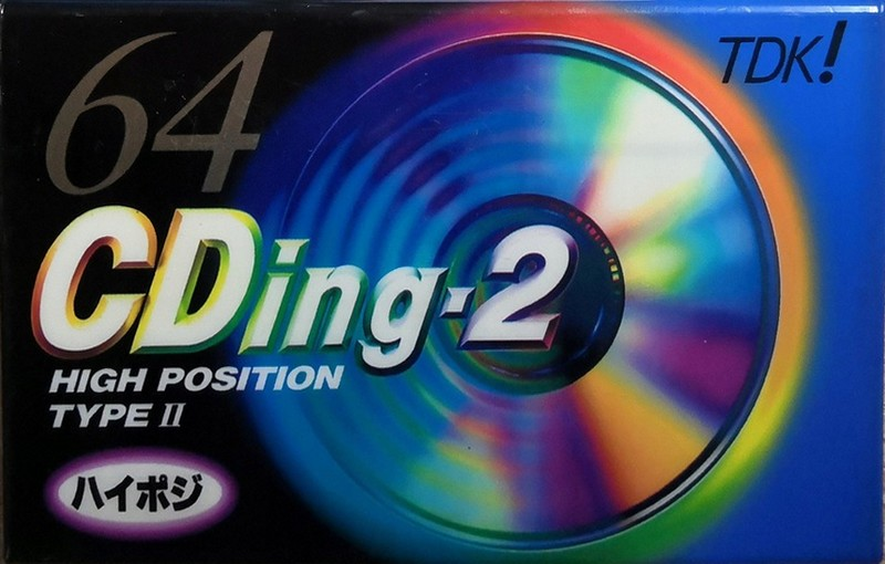 Compact Cassette TDK CDing 2 64 "CD2-64G" Type II Chrome 1996 Japan