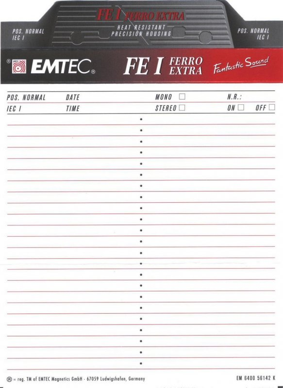 Compact Cassette: EMTEC Emtec - FE I 90