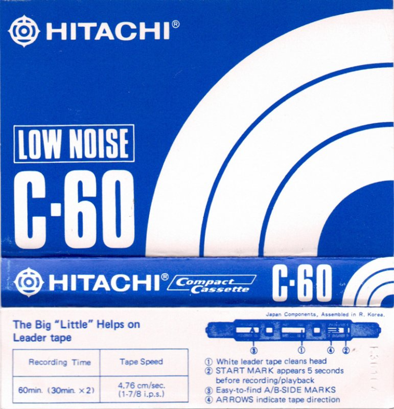 Compact Cassette Hitachi 60 Type I Normal 1972 South Korea