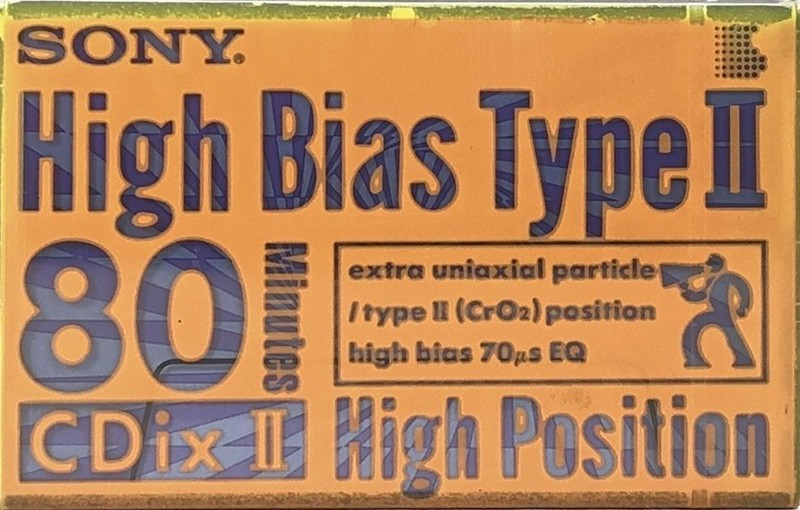 Compact Cassette Sony CDix II 80 Type II Chrome 1991 Japan