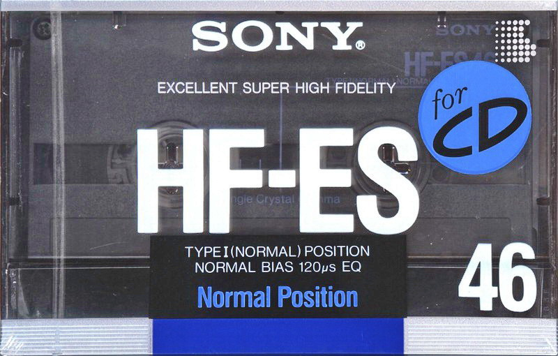 Compact Cassette Sony HF-ES 46 "HF-ES 46A" Type I Normal 1988 Japan
