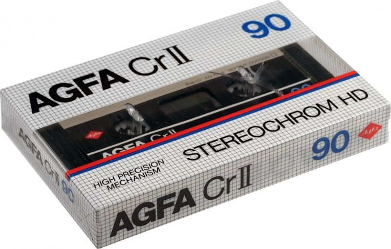 Compact Cassette AGFA Stereochrom HD 90 "Cr II" Type II Chrome 1982 Europe